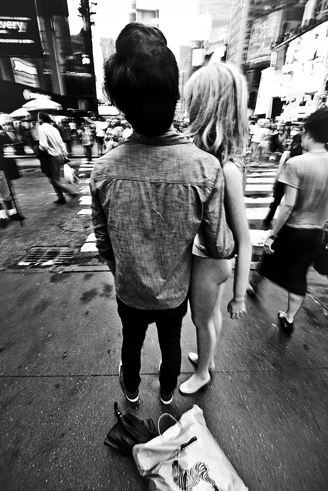 A Man and his Mannequin in Times Square- Photo by Chris Brady
